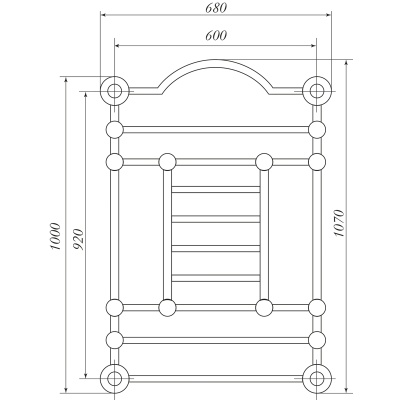 Водяной полотенцесушитель Migliore Edward 1000x700 Хром