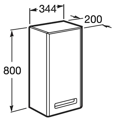 Подвесной шкаф Roca The Gap 35 ZRU9302841 L Тиковое дерево