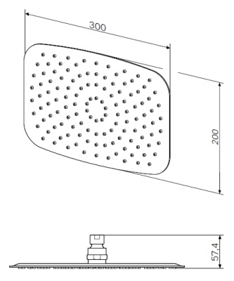 Верхний душ AM.PM 30 F05S0006 Хром