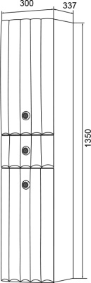 Шкаф пенал Aima Design Pearl 30П L White