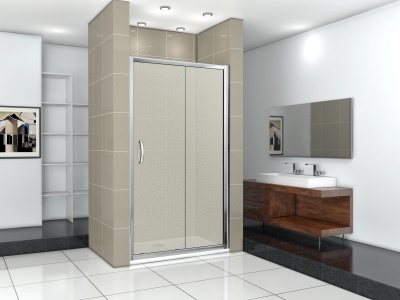 Душевая дверь в нишу Good Door Infinity WTW-140 140 профиль Хром стекло прозрачное