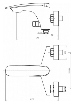 Смеситель для ванны WeltWasser Essen 603 10000001985 Хром