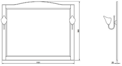 Зеркало ValenHouse Эллина 120 E120_ЗК Кальяри