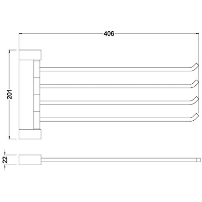 Держатель для полотенец Schein Rembrandt 06844 Хром