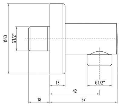 Шланговое подключение Gattoni Programma Docce PRACI10 хром