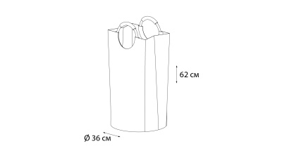 Корзина для белья Fixsen FX-1011 Серая