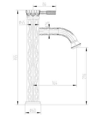 Смеситель для раковины Lemark Jasmine LM6609B Бронза