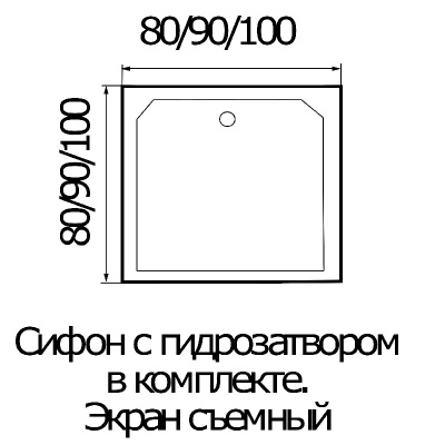 Душевая кабина River Tana 80x80x15 Б/К 10000001709+10000003004 с поддоном