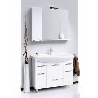 Зеркало со шкафом Aqwella Лайн 105 Li.02.10 Белое