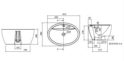 Раковина Scarabeo Matty 8056R Белая