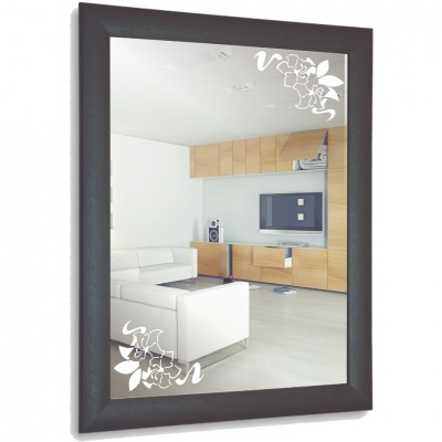 Зеркало Mixline Багет Валенсия 60 525428 Венге с пескоструйным рисунком