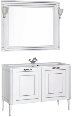 Зеркало Aquanet Паола 120 181768 Белое серебро