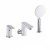 Смеситель на борт ванны Iddis Cloud на 3 отверстия Белый/хром