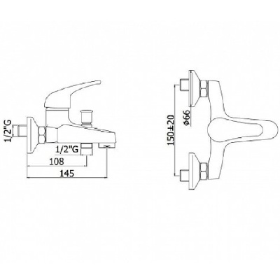 Смеситель для ванны Paffoni Apollo APM022CR Хром