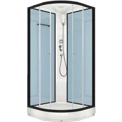 Душевая кабина Domani-Spa Delight 99 90x90 DS01D99LDbCl00 профиль Графит задние стенки Синие