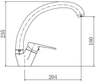 Смеситель для кухни Fashun A4113 Хром