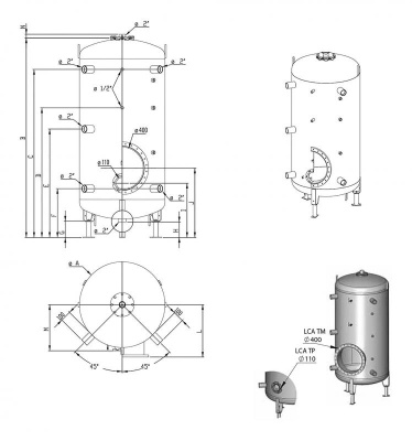 Буферная ёмкость ACV LCA 1500 TP Серый