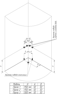 Душевая кабина Radomir Паола 2 Люкс 103x103 1-05-2-0-0-0580 профиль Хром стекло прозрачное