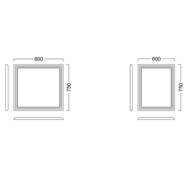 Зеркало Kerama Marazzi Provence 80 Белое