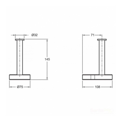Держатель туалетной бумаги Jacob Delafon Singulier 15217D-CP Хром