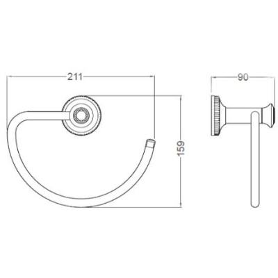 Кольцо для полотенец Schein Superior 7066025 Хром