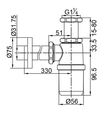 Сифон для раковины Veragio Sbortis VR.SBR-8113.BR Бронза