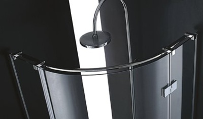Душевой уголок Cezares Bergamo RH-1 Arco 120x100 L профиль Хром стекло прозрачное