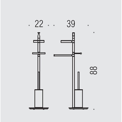 Напольная стойка Colombo Design Planets B9843.000 Хром