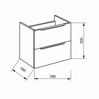 Тумба под раковину BelBagno ETNA 39-600/390-2C-SO-RW-P подвесная Rovere Moro