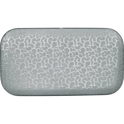 Корзина для белья Cameya Цветы FHH-BG-9 с микролифтом глубокая Серебро, кант хром