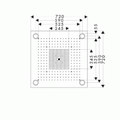 Верхний душ Axor Starck 10627800 Хром