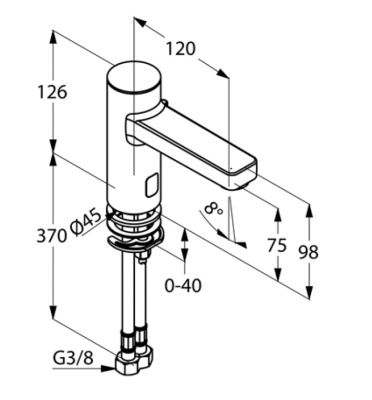 Смеситель для раковины Kludi Zenta 3820005 Хром