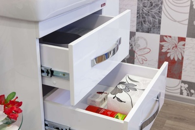 Тумба с раковиной Sanflor Одри 80 Н0000001103 подвесная Белая