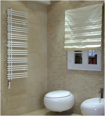Полотенцесушитель Zehnder Yucca asymmetric YAE-090-050/YD (VD) Белый правый с электропатроном WIVAR и блоком ДУ