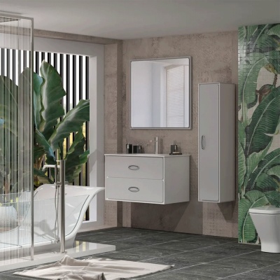 Шкаф пенал Opadiris Монтэ 30 Z0000014809 Белый матовый/Хром