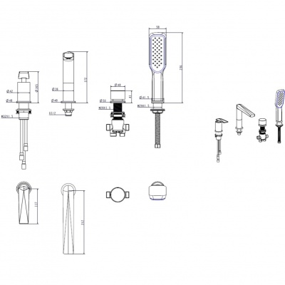 Смеситель на борт ванны Boheme Venturo 370 Хром