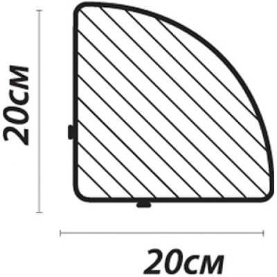 Угловая полка Fixsen FX-850-2 Хром