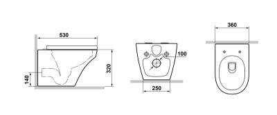 Унитаз Laguraty 9320 подвесной с сиденьем Микролифт