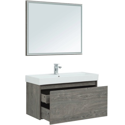 Комплект мебели для ванной Aquanet Nova Lite 100 243229 подвесной Дуб рошелье