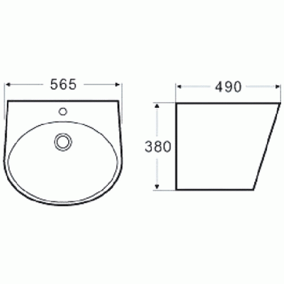 Раковина WeltWasser Telbach 006 GL-WT 57 10000003787 Белый глянец
