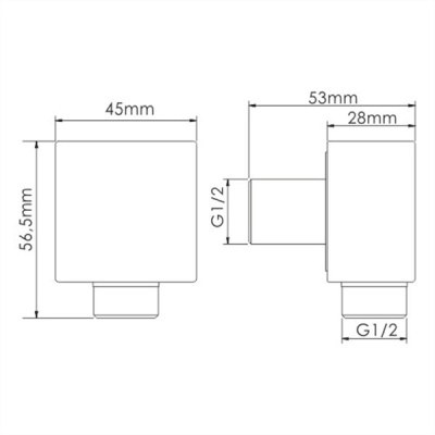 Шланговое подключение WasserKRAFT A124 Хром