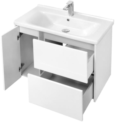 Тумба под раковину Акватон Стоун 80 подвесная 1A228201SXC80 Грецкий орех