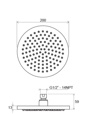 Верхний душ Ravak 980 Хром