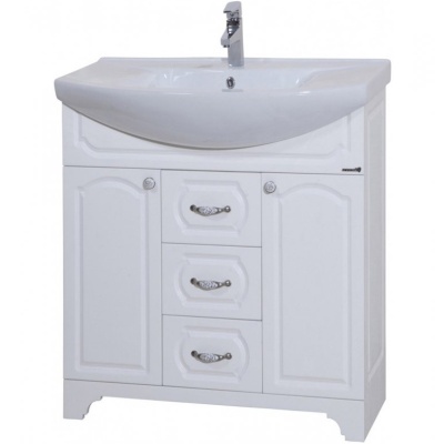 Тумба c раковиной Bellezza Камелия 85H Белая