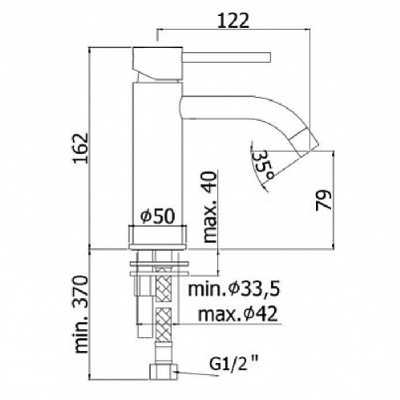 Смеситель для раковины Paffoni Light LIG071HG Медовое золото