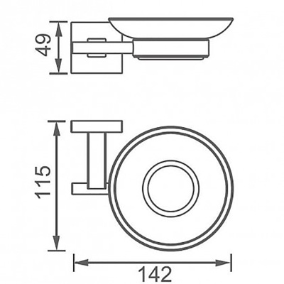 Мыльница Aquanet 6185 Хром