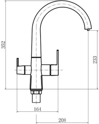 Смеситель для кухни Fashun A4353-20 Бежевый