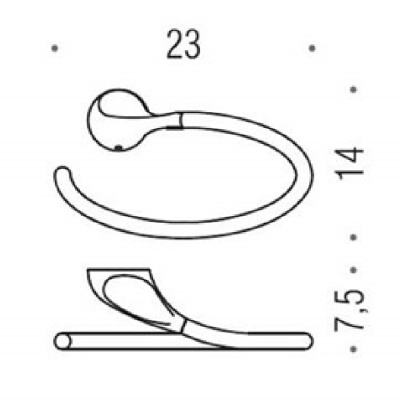 Кольцо для полотенец Colombo Design Melo В1231.000 Хром