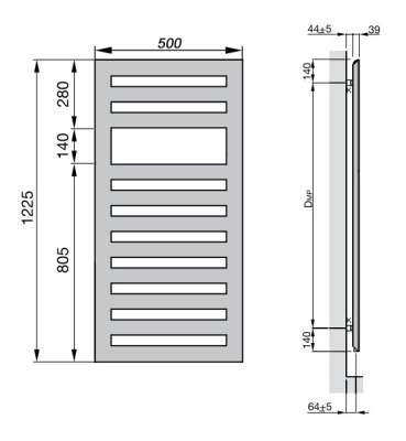 Полотенцесушитель Zehnder Metropolitan Spa MET-120-050 Белый