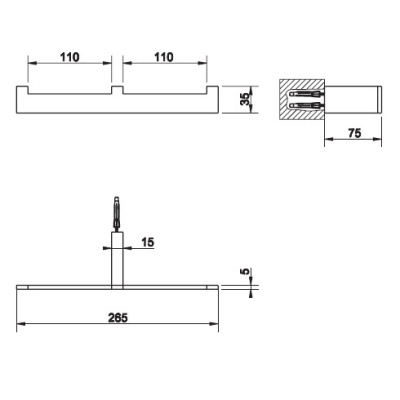 Держатель для полотенца Gessi Rettangolo 20915.031 Хром